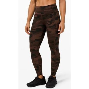 Brown camo lululemon fast and free